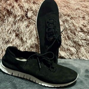 Cole Haan Black Women's Flats with White Sole